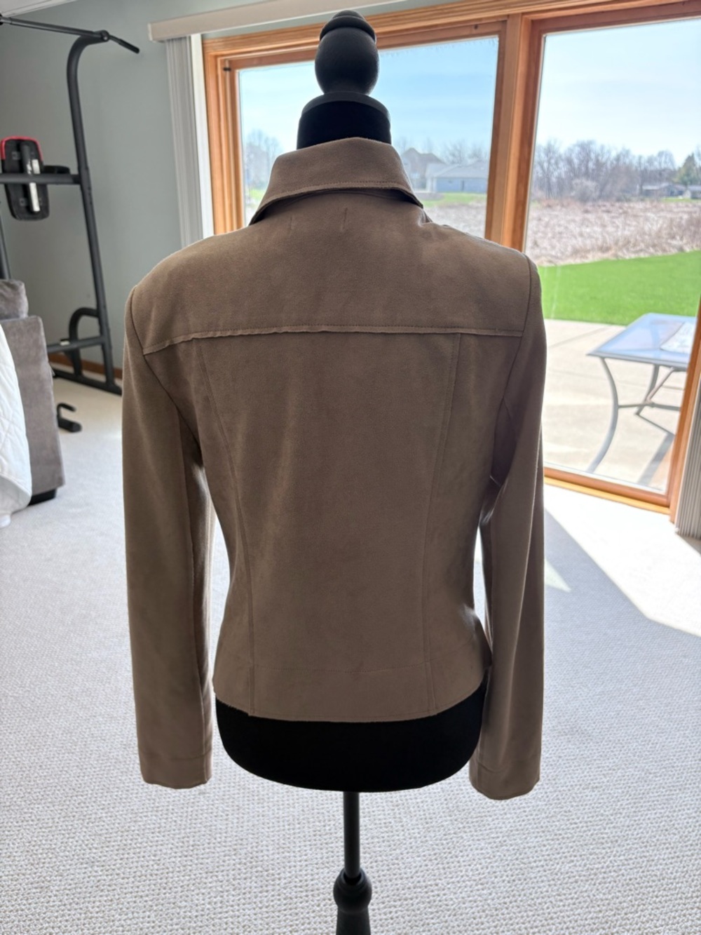 Evereve Taupe Asymmetrical Moto Jacket - Picture 4 of 8